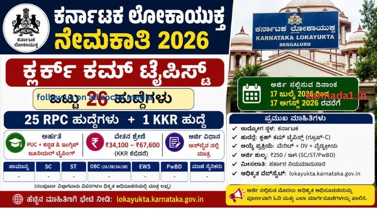 Karnataka Lokayukta Recruitment