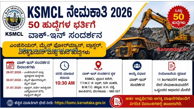 KSMCL Recruitment 2026